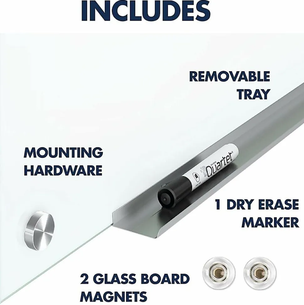 Quartet® Magnetic Unframed Dry-Erase Whiteboard, 72" x 48", Brilliance White