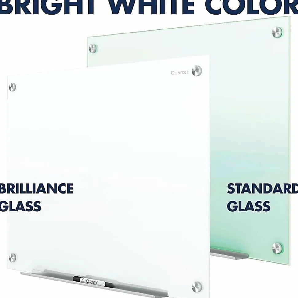 Quartet® Magnetic Unframed Dry-Erase Whiteboard, 72" x 48", Brilliance White