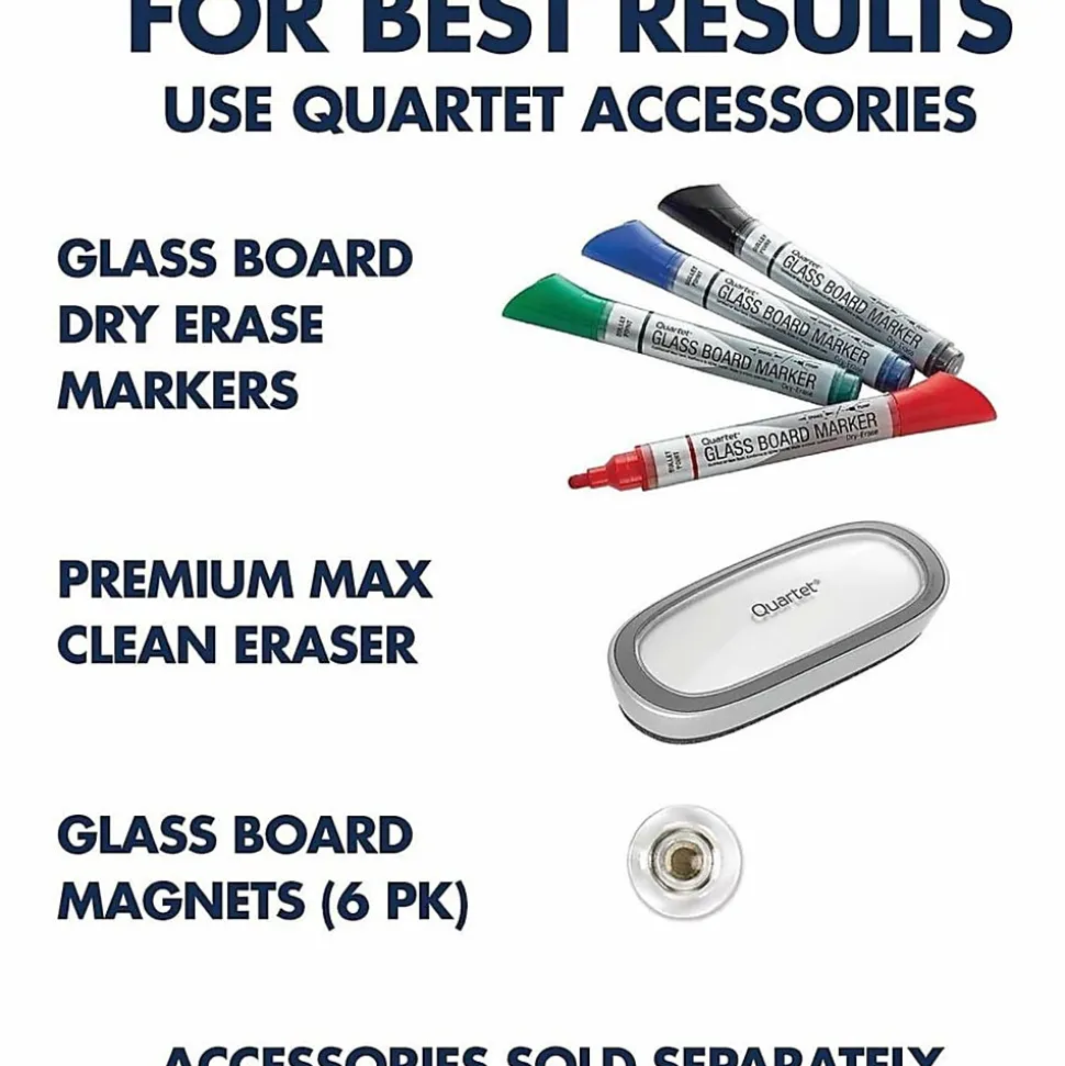 Quartet® Magnetic Unframed Dry-Erase Whiteboard, 72" x 48", Brilliance White