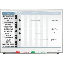 Quartet® Matrix® Magnetic Dry-Erase In/Out Board, 23" x 16", Aluminum Frame With Silver Finish