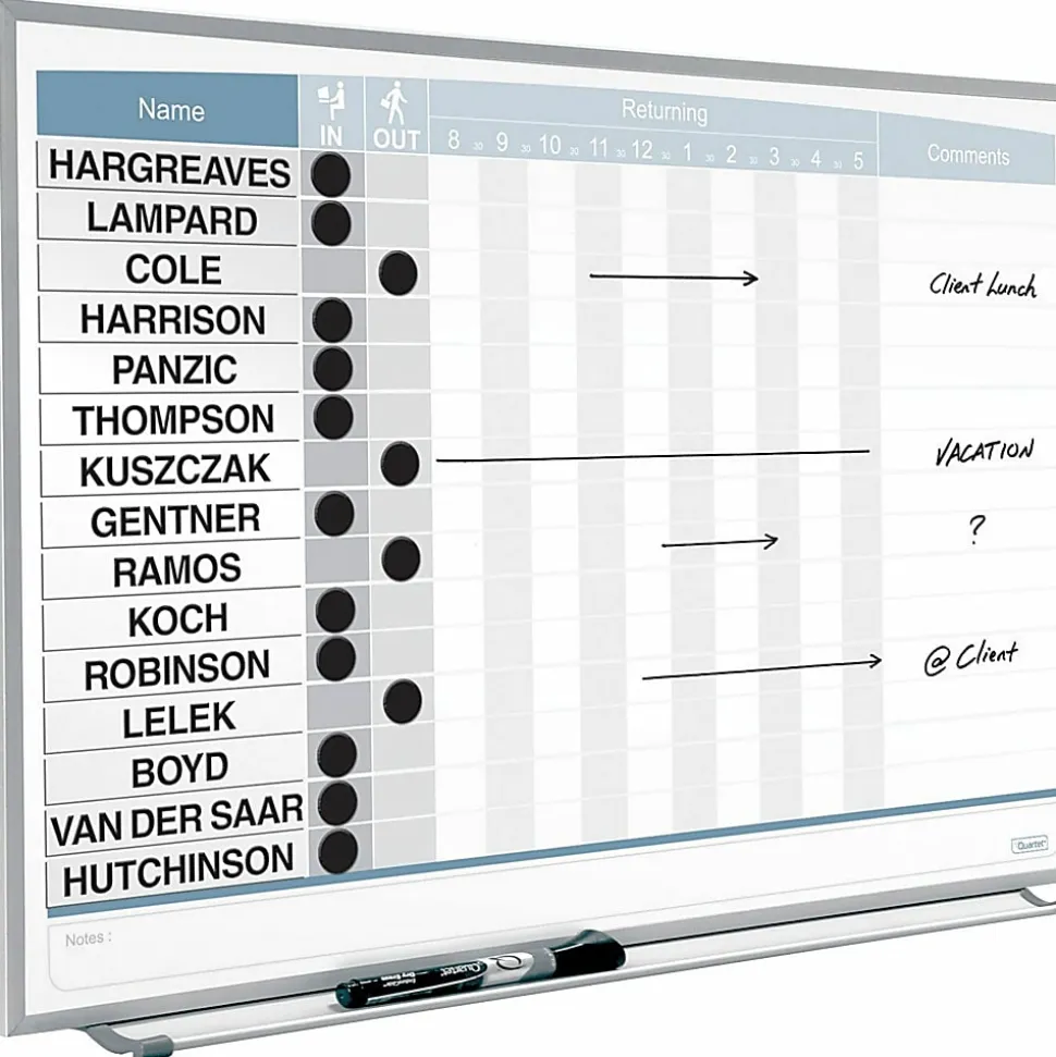 Quartet® Matrix® Magnetic Dry-Erase In/Out Board, 23" x 16", Aluminum Frame With Silver Finish