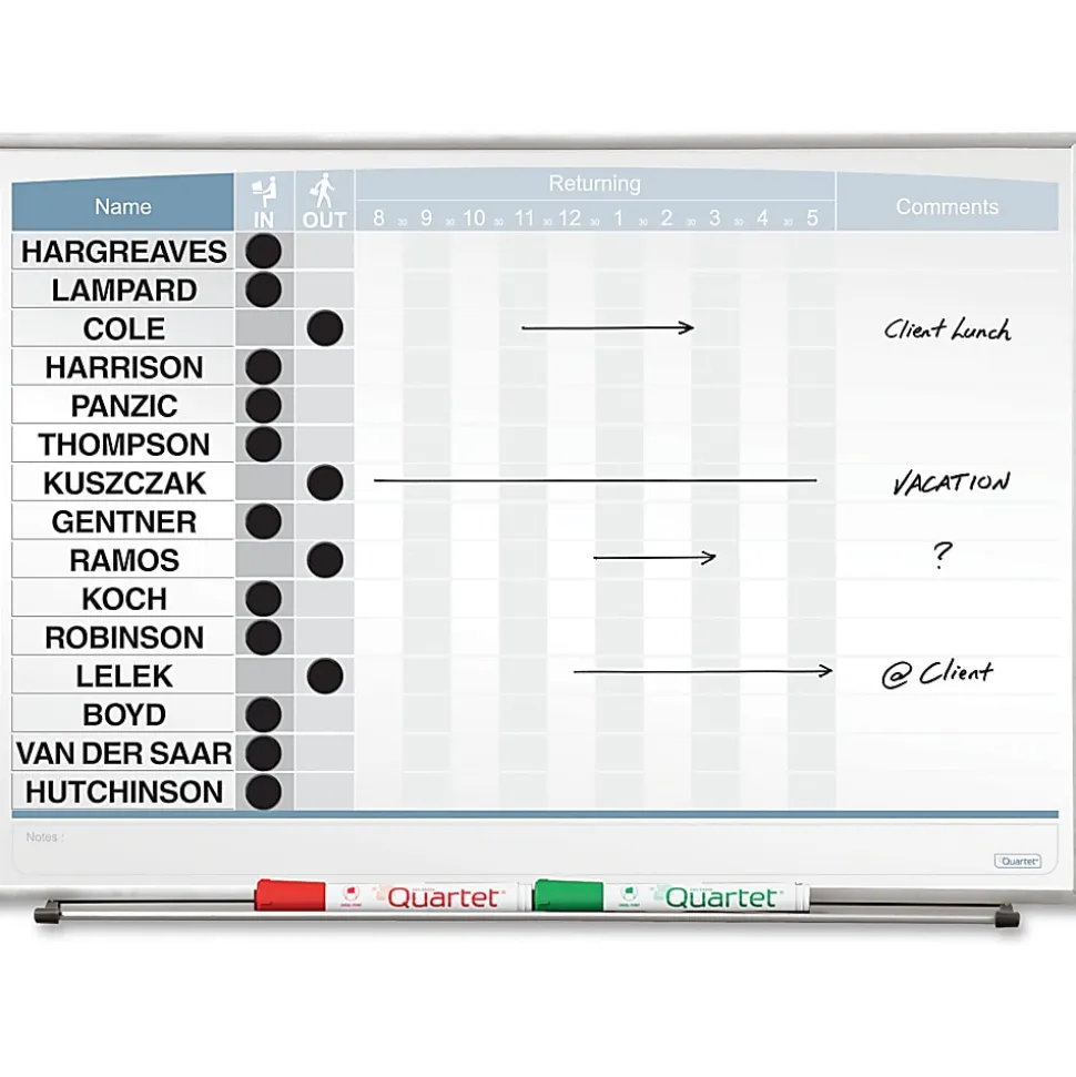 Quartet® Matrix® Magnetic Dry-Erase In/Out Board, 23" x 16", Aluminum Frame With Silver Finish