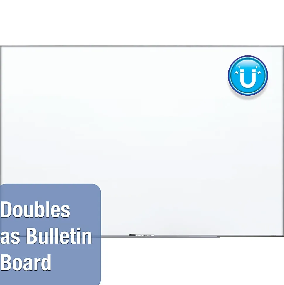 Quartet® Nano Magnetic Dry-Erase Whiteboard, 72" x 48", Aluminum Frame With Silver Finish
