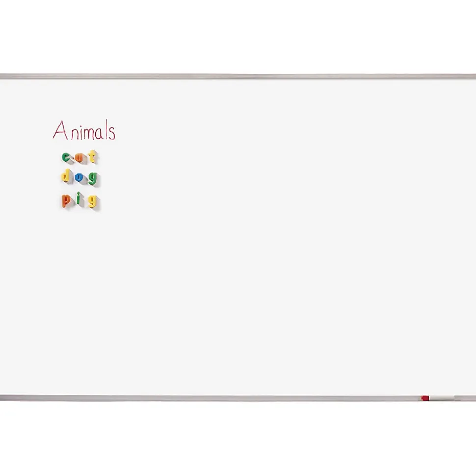 Quartet® Non-Magnetic Melamine Dry-Erase Whiteboard, 72" x 48", Aluminum Frame With Silver Finish