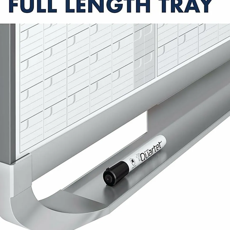 Quartet® Prestige® 2 Magnetic Dry-Erase 12 Month Calendar Board, 36" x 24", Total Erase® Surface