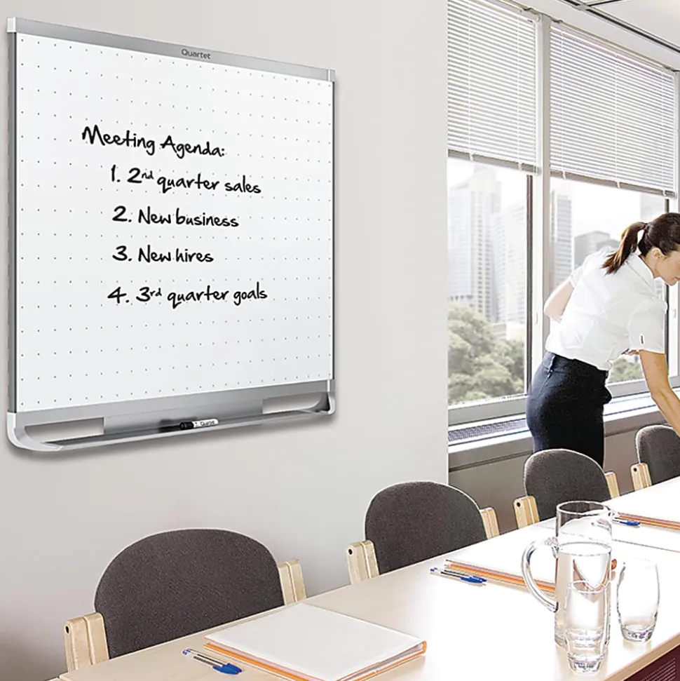 Quartet® Prestige™ 2 Magnetic Total Erase® Dry-Erase Whiteboard, 48" x 72", Aluminum Frame With Silver Finish