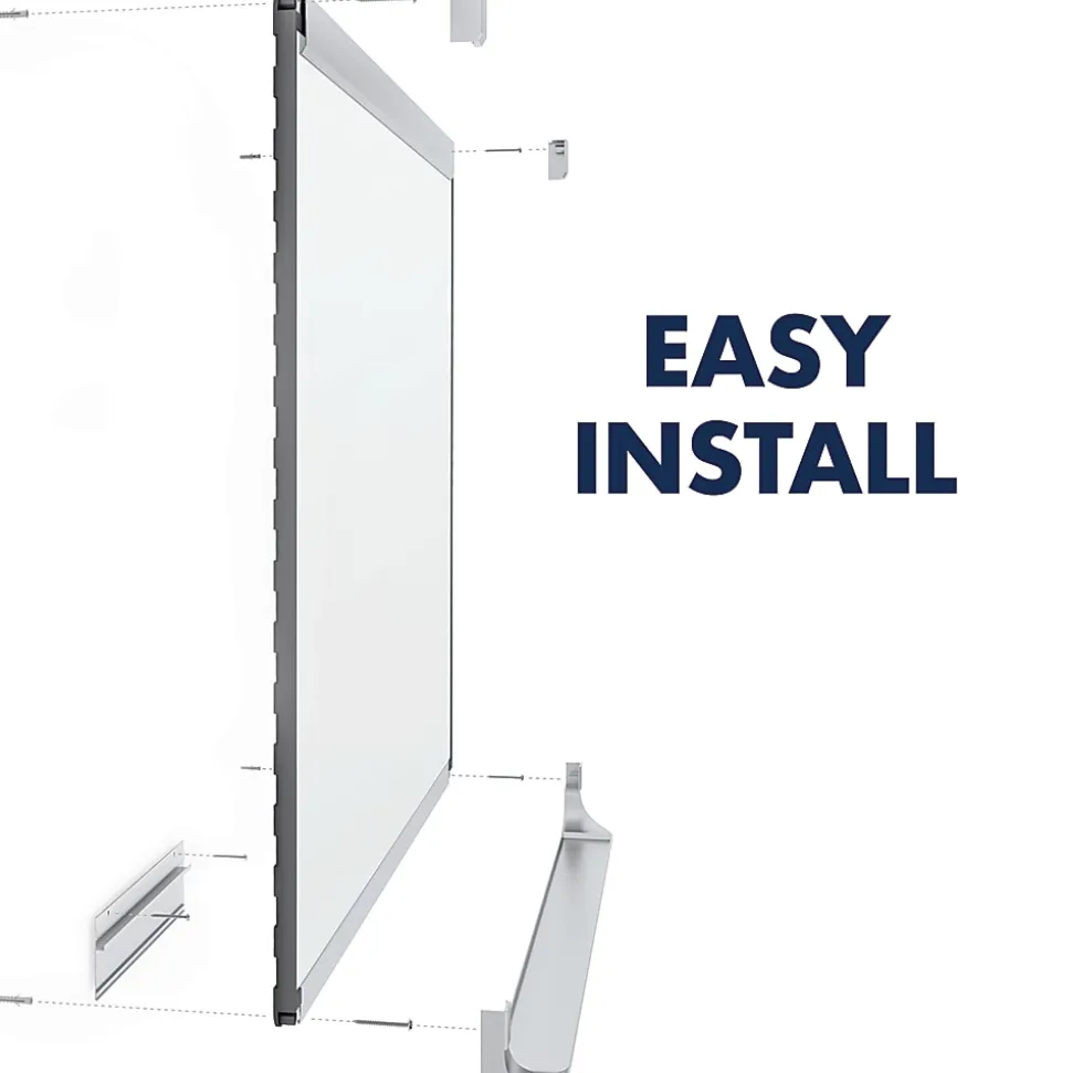 Quartet® Prestige™ 2 Magnetic Total Erase® Dry-Erase Whiteboard, 48" x 72", Aluminum Frame With Silver Finish