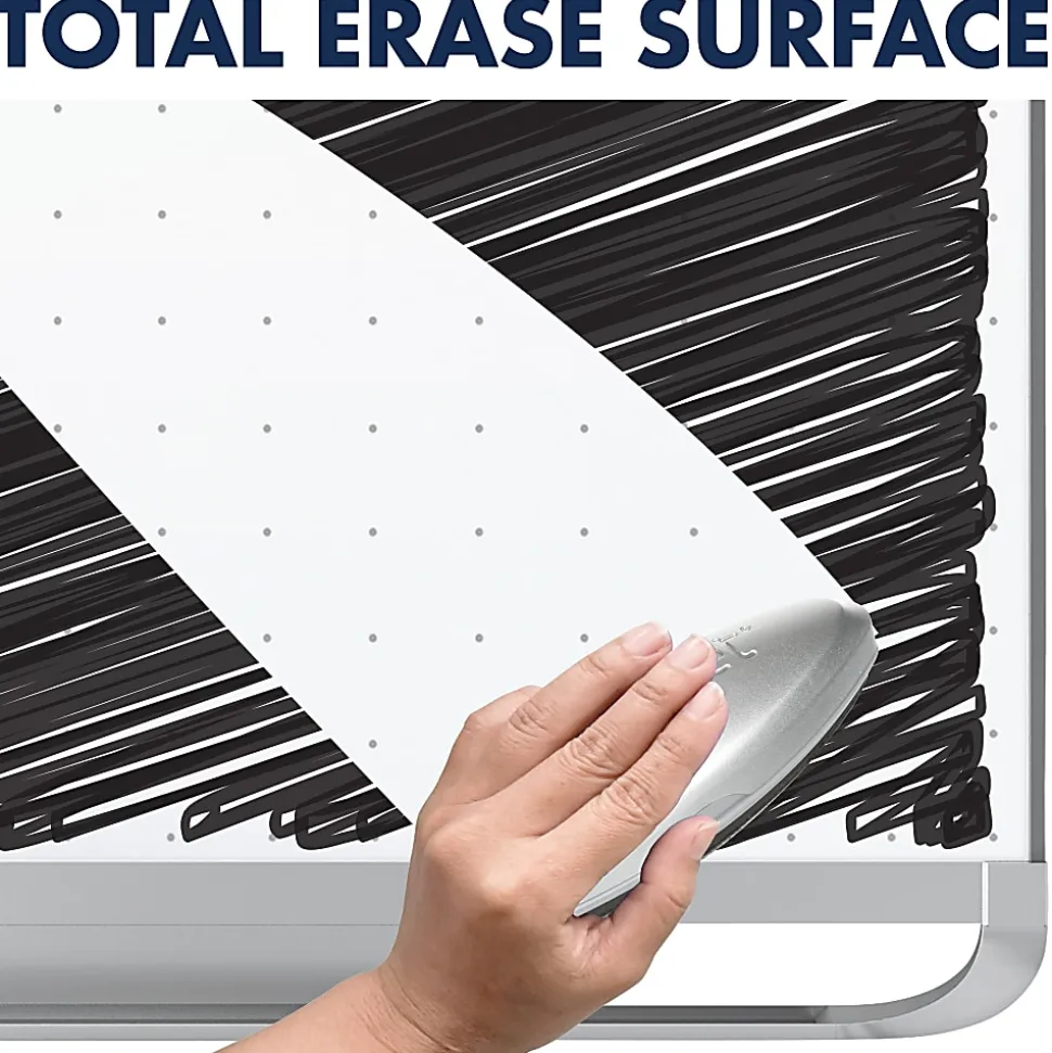 Quartet® Prestige™ 2 Magnetic Total Erase® Dry-Erase Whiteboard, 48" x 72", Aluminum Frame With Silver Finish