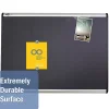 Quartet® Prestige Plus™ Magnetic Fabric Bulletin Board, 48" x 36", Aluminum Frame With Silver Finish