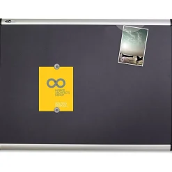 Quartet® Prestige Plus™ Magnetic Fabric Bulletin Board, 36" x 24", Aluminum Frame With Silver Finish