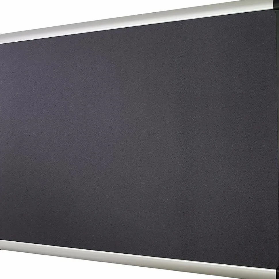 Quartet® Prestige Plus™ Magnetic Fabric Bulletin Board, 36" x 24", Aluminum Frame With Silver Finish