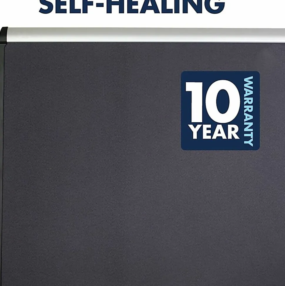 Quartet® Prestige Plus™ Magnetic Fabric Bulletin Board, 72" x 48", Aluminum Frame With Silver Finish