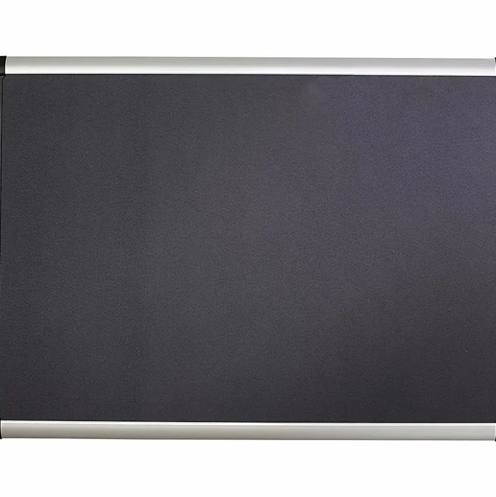 Quartet® Prestige Plus™ Magnetic Fabric Bulletin Board, 72" x 48", Aluminum Frame With Silver Finish