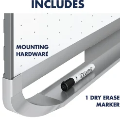 Quartet® Prestige™ 2 Total Erase® Melamine Dry-Erase Whiteboard, 48" x 36", Aluminum Frame With Silver Finish