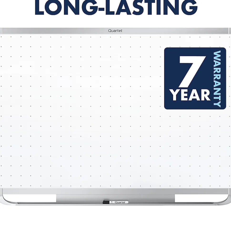 Quartet® Prestige™ 2 Total Erase® Melamine Dry-Erase Whiteboard, 48" x 36", Aluminum Frame With Silver Finish