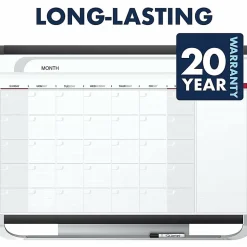 Quartet® Prestige™ 2 Total Erase® Magnetic Project Planner/Monthly Calendar Dry-Erase Whiteboard, 36