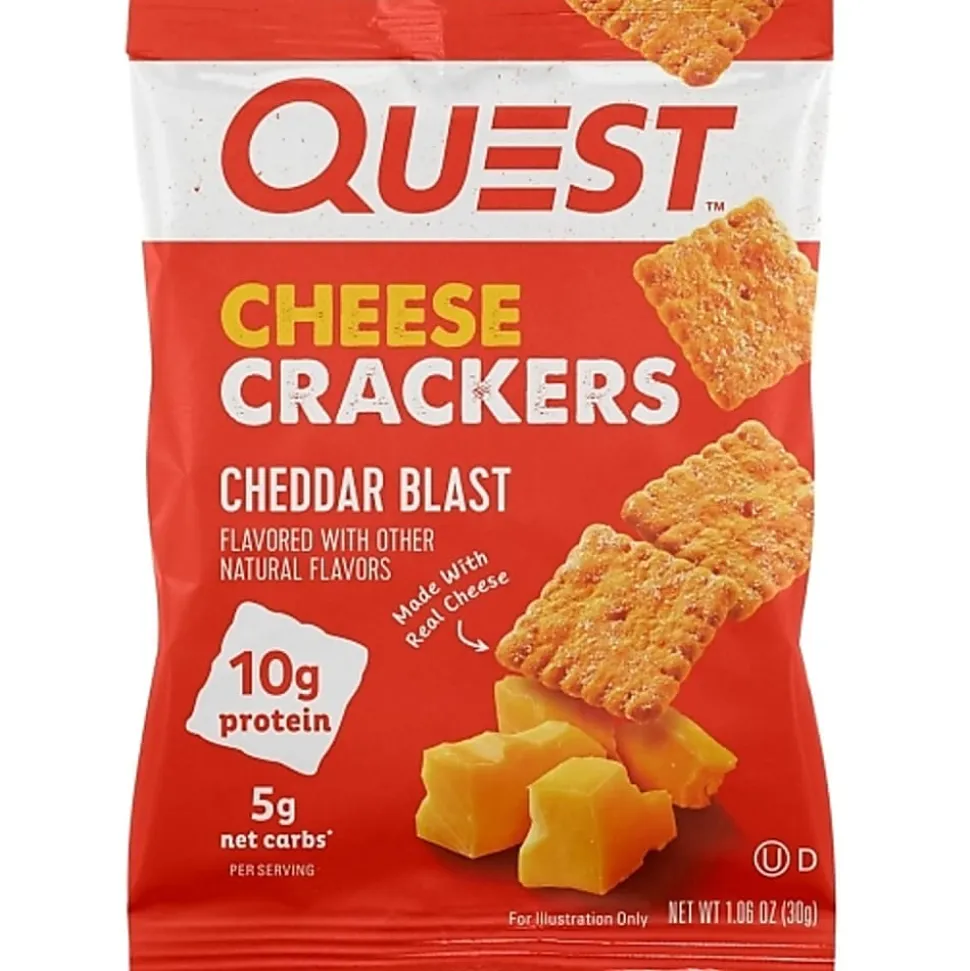 Quest Nutrition Cheddar Blast Cheese Crackers, 1.06 Oz, Total Qty 8
