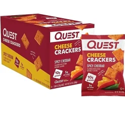 Quest Nutrition Spicy Cheddar Cheese Crackers, 1.06 Oz, Total Qty 8