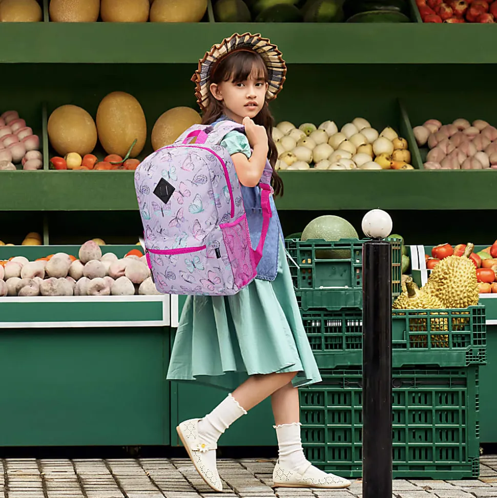 Quest 4-Piece Backpack Combo, Purple Butterfly