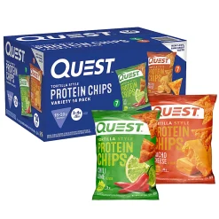 Quest Tortilla Style Protein Chip Variety Pack, 1.1 Oz, Total Qty 14