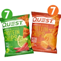Quest Tortilla Style Protein Chip Variety Pack, 1.1 Oz, Total Qty 14