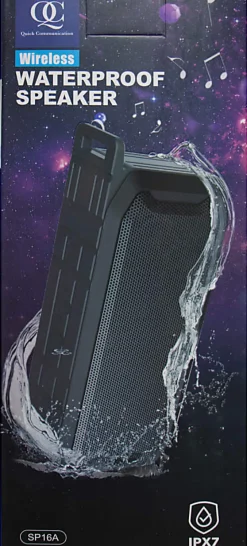 Quick Communication Corp.  Waterproof 178514 Wireless Speaker, Black