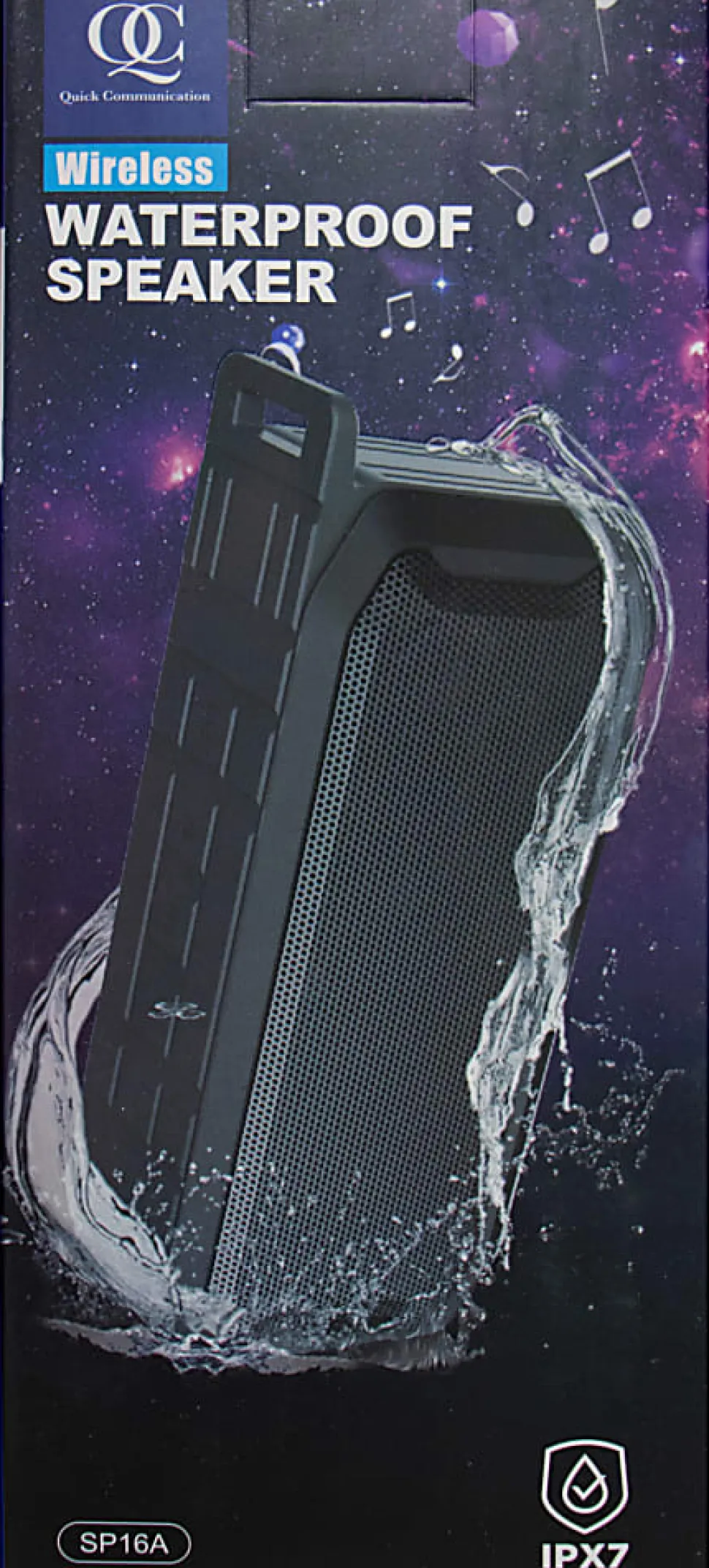 Quick Communication Corp. Waterproof 178514 Wireless Speaker, Black