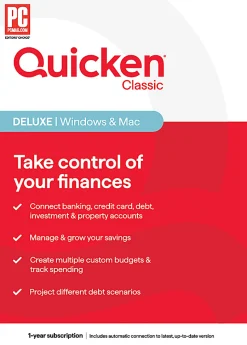 Quicken® Classic Deluxe, 1-Year Subscription, Windows®/Mac, Product Key