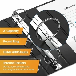 QuickFit® Legal Landscape Overlay 3-Ring Binder, 2