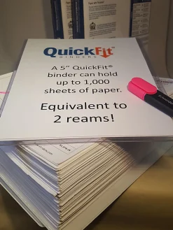 QuickFit® Space-Saving Commercial 3-Ring Binder, 5