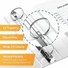 QuickFit® View 3-Ring Binder, 1 1/2" Round Rings, White