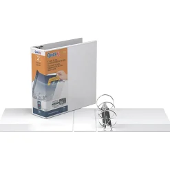 QuickFit® View 3-Ring Binder, 3" Round Rings, Black