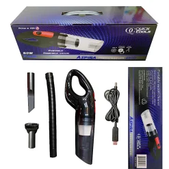 Quick Tools Portable Handheld Vacuum, Rechargeable USB Charging, Touch Switch, Power indicator, Color Black