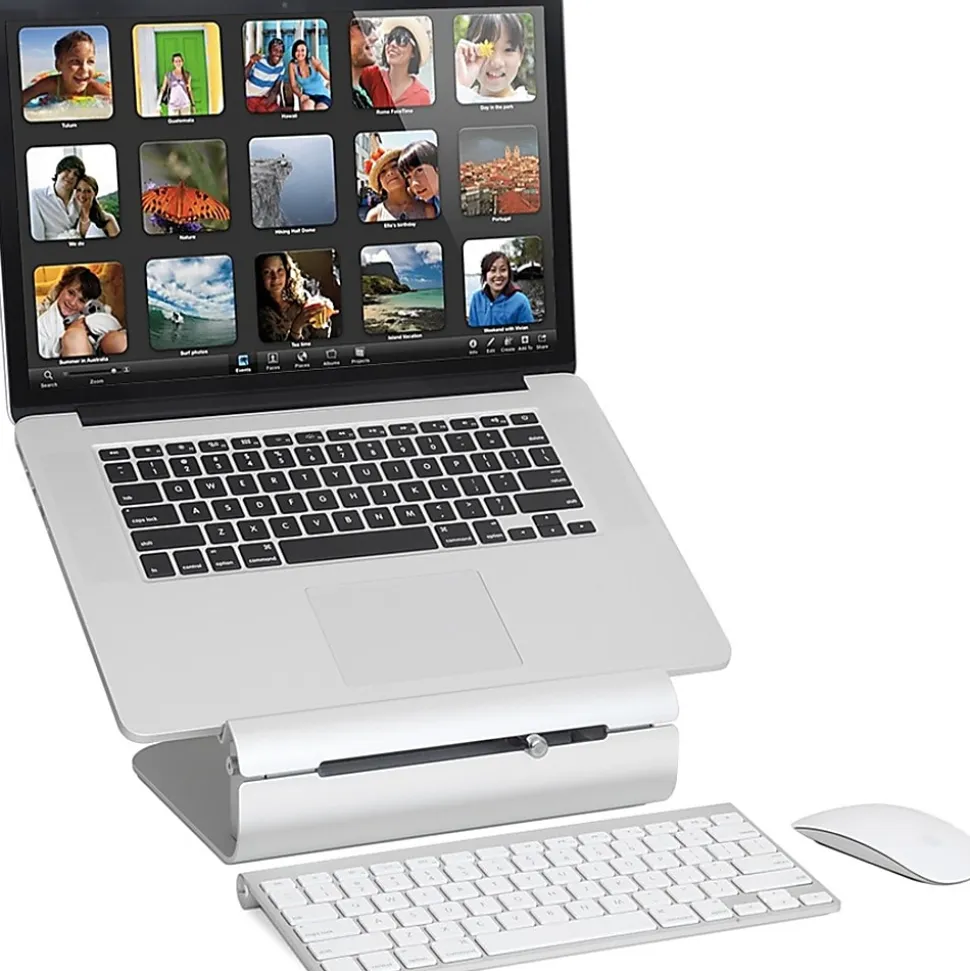 Rain Design iLevel2 Adjustable Height Laptop Stand - iLevel 2 Is A Dynamic Stand With A Unique Height Adjustment Slider On The Front Panel