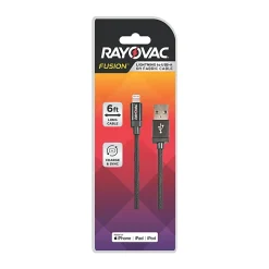 Rayovac Lightning To USB-A Cable, 6', Assorted Colors, MP7946