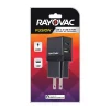 Rayovac USB-A And USB-C Wall Charger, Black, RV2409