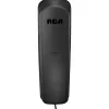 RCA Corded Slimline Telephone, Black