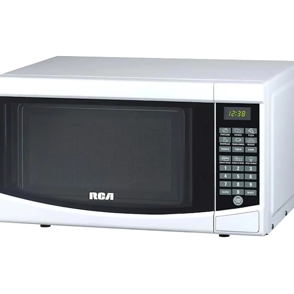 RCA Countertop Microwave Oven With Glass Turntable, 0.7 Cu. Ft., White