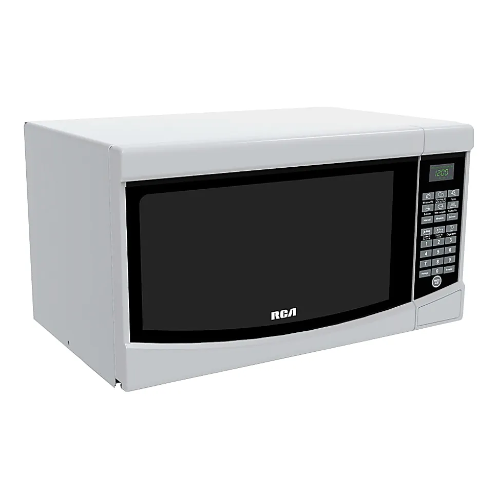 RCA Countertop Microwave Oven With Glass Turntable, 0.7 Cu. Ft., White