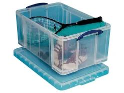Really Useful Box® Plastic Storage Container With Handles/Latch Lid, 28