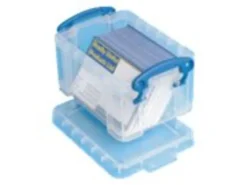 Really Useful Box® Plastic Storage Container With Built-In Handles And Snap Lid, 0.3 Liter, 4 3/4