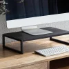 Realspace® Acadia Wood/Metal Monitor Stand, 4-1/2"H x 21-1/2"W x 10"D, Black