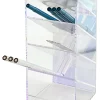 Realspace® Acrylic Desk Organizer, 8"H x 3-1/4"W x 3-1/4"D, Clear/Iridescent