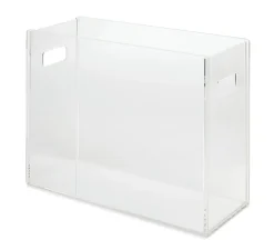 RealspaceĀ® Acrylic File Box With Hanging Folders, Letter Size, 12-1/2" x 5-1/4" x 10-1/4", Clear