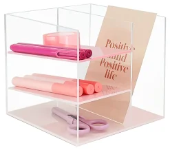 Realspace® Acrylic Slot Desk Organizer, 6