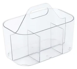 Realspace® Acrylic Storage Caddy, 7"H x 6"W x 4-3/4"D, Clear