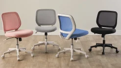 Realspace® Adley Mesh/Fabric Low-Back Task Office Chair, Black, BIFMA Compliant