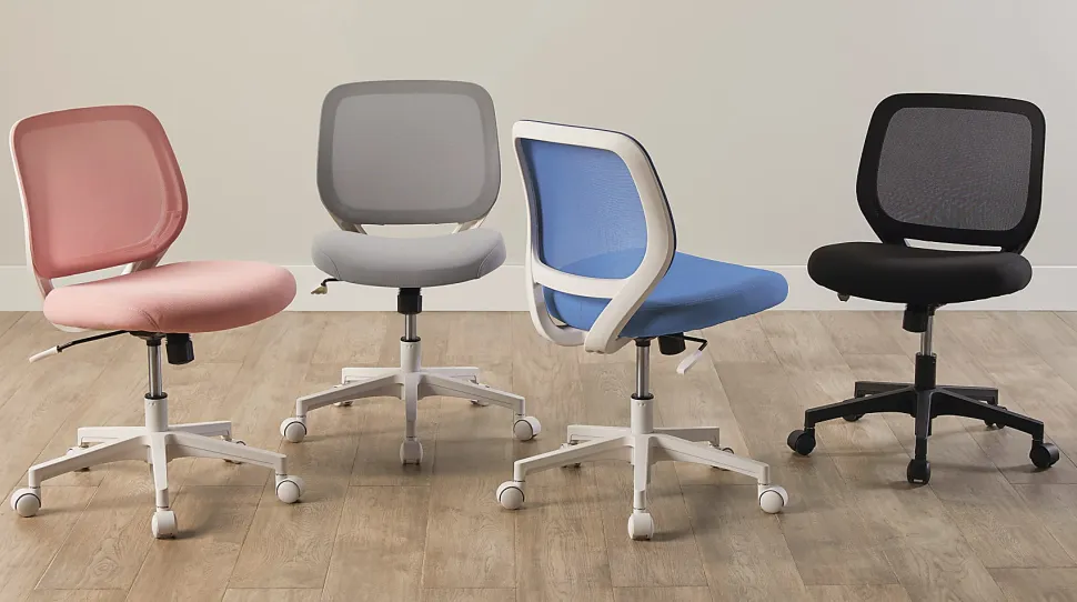 Realspace® Adley Mesh/Fabric Low-Back Task Office Chair, Black, BIFMA Compliant
