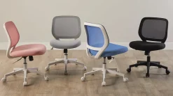 Realspace® Adley Mesh/Fabric Low-Back Task Office Chair, Black, BIFMA Compliant