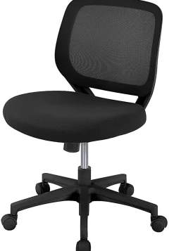 Realspace® Adley Mesh/Fabric Low-Back Task Office Chair, Black, BIFMA Compliant